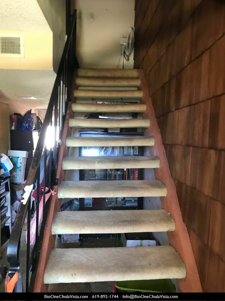 Decluttered home - Staircase. Photo credit: Bio-One Chula Vista.