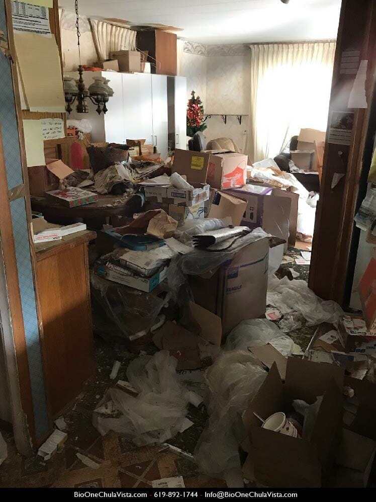 Bio-One Chula Vista - Hoarding cleanup clutter in hoarded home