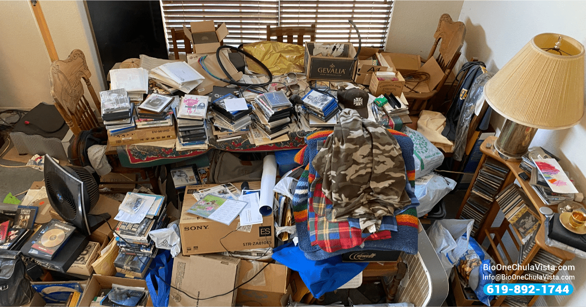 Example of cluttered living room - Bio-One of Chula Vista.
