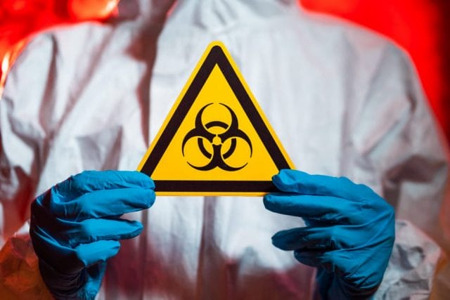 biohazard exposure prevention sign warning